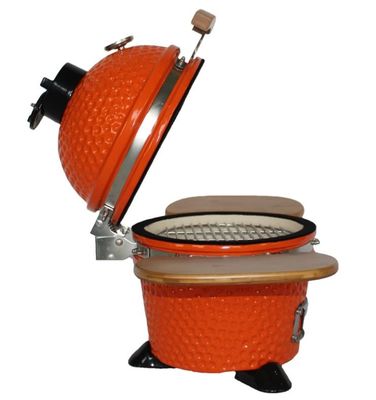 小さいSESのオレンジ木炭BBQ陶磁器のKamadoのグリル