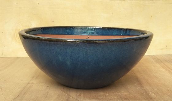 屋内52cmx20cmの青によって艶をかけられる陶磁器の庭の鍋