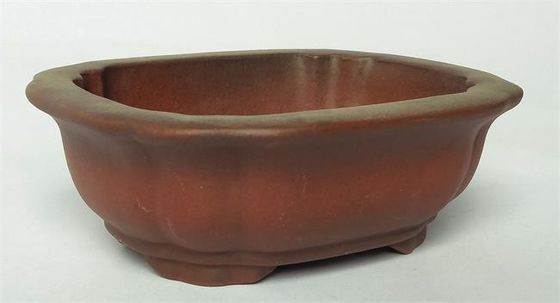 小型紫色の粘土の陶磁器の屋内鍋、正方形の陶磁器の盆栽の鍋